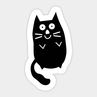 Cute black cat Sticker